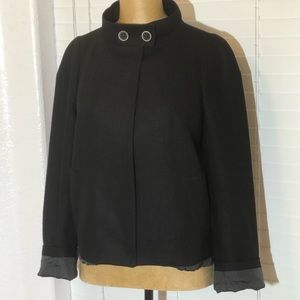 KENZO FRANCE luxury black linen jacket blazer 40